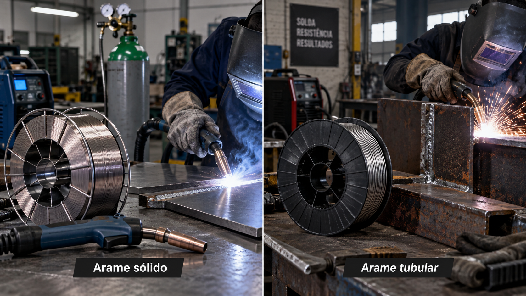 Arame sólido vs. tubular (MIG/MAG): quando usar cada um