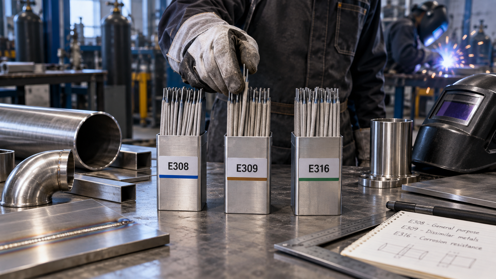 Como escolher o eletrodo para aço inox (E308, E309 e E316)